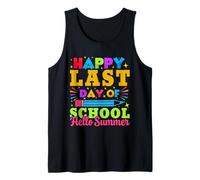 Happy Last Day of School Hello Summer Fun Vacation Gift Tank Top
