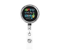 Happy Last Day of School Hello Summer Retractable Badge Holder Reel Clip Id Card Holder forNurse Student Office Worker