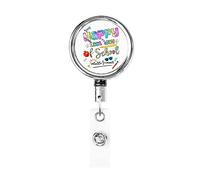 Happy Last Day of School Hello Summer Retractable Badge Holder Reel Clip Id Card Holder forNurse Student Office Worker