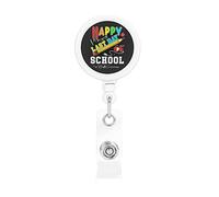 Happy Last Day of School Hello Summer Retractable Badge Holder Reel Clip Id Card Holder forNurse Student Office Worker
