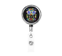 Happy Last Day of School Hello Summer Retractable Badge Holder Reel Clip Id Card Holder forNurse Student Office Worker