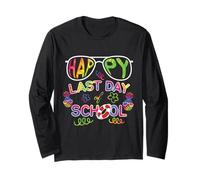 Happy Last Day Of School Teachers End Of Year Students Gift Long Sleeve T-Shirt
