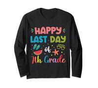 Happy Last Day Of Seventh Grade Summer Vacation Kids Boys Long Sleeve T-Shirt