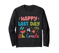 Happy Last Day Of Sixth Grade Summer Vacation Kids Boys Long Sleeve T-Shirt