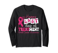 Happy Last Day Treatment Breast Cancer Recovery Victory Long Sleeve T-Shirt