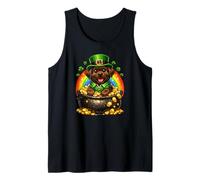 Happy Leprechaun Chocolate Labrador Retriever Labby Lab Dog Tank Top