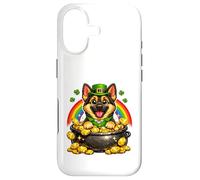 Happy Leprechaun German Shepherd Cute Dog GSD Case for iPhone 17