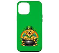 Happy Leprechaun Golden Retriever Cute Goldie Dog Case for iPhone 12 Pro Max