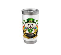 Happy Leprechaun Miniature Poodle Mini Poodle Dog Mom Dad Stainless Steel Insulated Tumbler