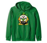 Happy Leprechaun Miniature Poodle Mini Poodle Dog Mom Dad Zip Hoodie