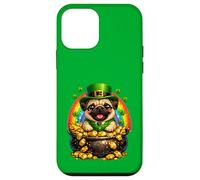 Happy Leprechaun Pug Cute Dog Mom Dad Lover Owner Breeder Case for iPhone 12 mini