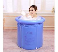 Happy Life Round Folding Bathtub, Portable Bathtub, Plastic Bathtub, Ideal for Hot Bath Ice Bath (75 x 75 Cm)