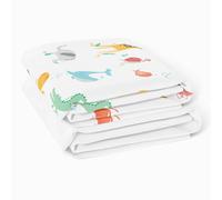 Happy Linen Company Animal Alphabet 100% BCI Cotton Jersey White Cot Bed Toddler 70 x 140 cm 2-Pack Fitted Sheets