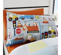 Happy Linen Company Big Digger Trucks Boys Kids Pair Of Toddler Pillow Cases