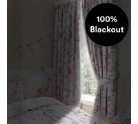 Happy Linen Company Enchanted Forest Thermal Blackout Curtains - 168cm x 137cm