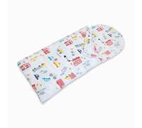 Happy Linen Company Girls Boys Kids Road Trip Transport Cars Blue 155 x 65 cm Reversible Sleeping Bag