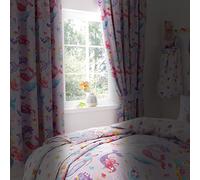 Happy Linen Company Girls Magical Mermaids Ariel Purple 66" x 72" Ring Track Pole Fully Lined Thermal Blackout Pencil Pleat Curtain Set