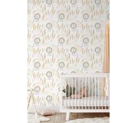 Happy Lion 10m Matt Wallpaper Hoopla Walls Natural One Size