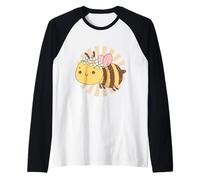 Happy Little Bee Raglan Baseball Tee