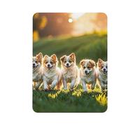 Happy Little Dog Car Air Freshener Hanging, Long Lasting Scented Car Aromatherapy Tablets, Square Fragrance Scented Cards for Vehicles, Bedroom, Wardrobe Gray-style