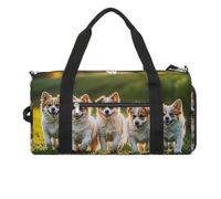Happy Little Dog Gym Bag for Men Women, Waterproof Gym Tote Bags, Large Duffel Bag for Travel Workout