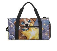 Happy Little Dog Gym Bag Sport Gym Tote Bag Lightweight Duffle Bag Carry On Weekender Bags for Women Men, white, One Size