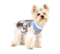 Happy Little Fox Cotton Dog Shirt - Soft Breathable Dog Shirt for Dogs Cats Boy Girl Pet Tshirt,Suitable for Small Pets