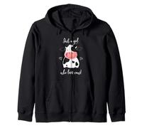 Happy Little Holstein Just A Girl Who Loves Cows Zip Hoodie