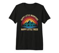 Happy Little Mountains Trees Tshirt Vintage Retro Nature Premium T-Shirt