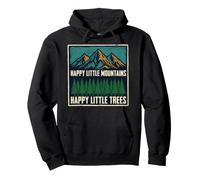 Happy Little Mountains Trees Tshirt Vintage Retro Nature Pullover Hoodie