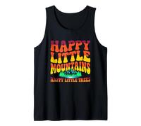 Happy Little Mountains Trees Tshirt Vintage Retro Nature Tank Top