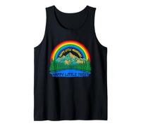 Happy Little Mountains Trees Tshirt Vintage Retro Nature Tank Top