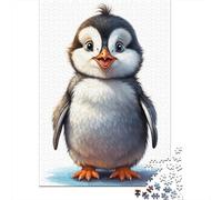 Happy Little Penguin Adult Jigsaw Puzzle, 1000 Pieces, 52x38cm/1000pcs; A Calm After-work Activity; White Card Pieces for Tidy Handling