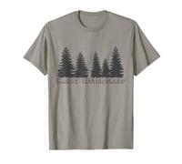 Happy Little Trees - Text Based Forest T-Shirt