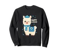 Happy Llamakah - Funny Jewish Hanukkah Llama Sweatshirt