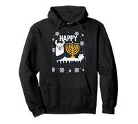 Happy Llamakkah Llama Alpaca Hanukkah Ugly Sweater Chanukah Pullover Hoodie