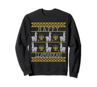 Happy Llamakkah Ugly Christmas Sweater Hanukkah Sweatshirt