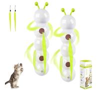 Happy Luna Cat Toy, Whirlie Cat Toy, Smart Motion Cats Toys with Worm Design, Caterpillar Smart Cats Toys for Hunting, Jumping, and Interactive Play (2Pcs)