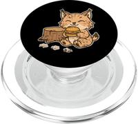 Happy Lynx Eats Burger Picnic PopSockets PopGrip for MagSafe