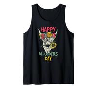 Happy M-udders Day Cow Heifer Farmer Mother's Day Floral Tank Top