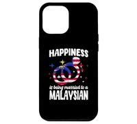 Happy Malaysian Wife Husband Married To Malaysian Spouse Case for iPhone 12 Pro Max