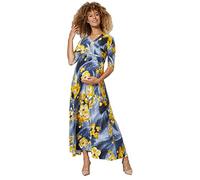 HAPPY MAMA Women's Maternity Empire Wrap Maxi Nursing Dress 608 (Colour 12, UK 12, L)