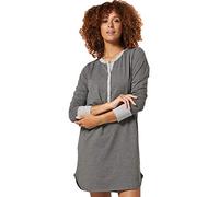 HAPPY MAMA Women's Maternity Nursing Nightdress Popper Front Nightshirt 1202 (Graphite Melange, UK 16/18, 2XL)