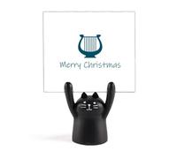 Happy mas Organ Performance Memo Holder Cartoon Black Cat Stand Decoration