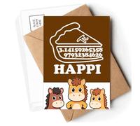 Happy Mathematics Calculates Pi Postcards Envelopes Cards Mailing Year Horse