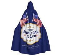 Happy Memorial Day 2023 Remember&Honor Halloween Witch Cloak Unisex Hooded Cloak For Festive Party Costume