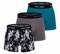 Happy Men's Boxer Shorts, 3 Pack - Retro Jersey, Logo Waistband