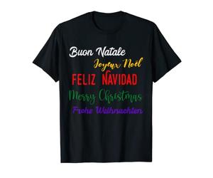 Happy Merry Christmas To Everyone Everybody Language Sayings T-Shirt