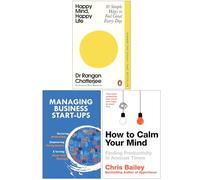 Happy Mind Happy Life, Managing Business Start-Ups & How to Calm Your Mind 3 Books Collection Set