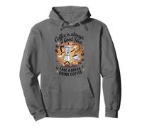 Happy Moka Pot Coffee Maker Italian Coffeelove Espresso Cafe Pullover Hoodie